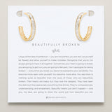 Beautifully Broken Baguette Midi Hoop Earrings