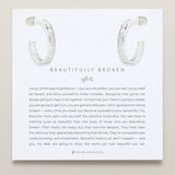 Beautifully Broken Baguette Midi Hoop Earrings