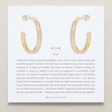 Mom Baguette Maxi Hoop Earrings