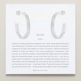 Mom Baguette Maxi Hoop Earrings