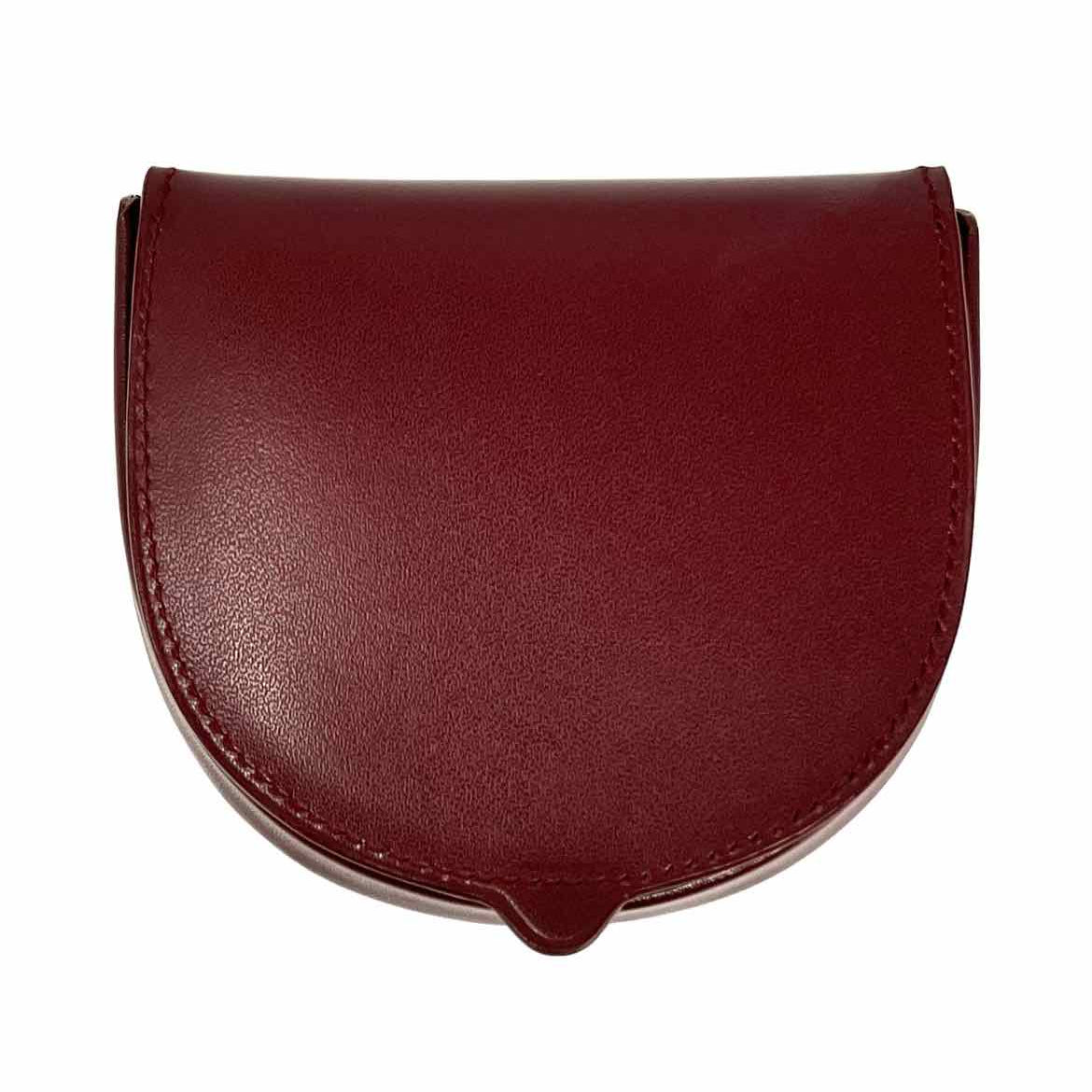 must de Cartier Ox Blood Crescent Leather Made in France Vintage Coin Purse