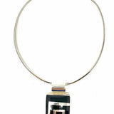 Estate Meander Spiral Square .925 Sterling Silver Made in Mexico Jewelry Set