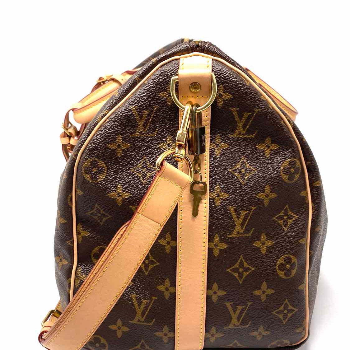 LOUIS VUITTON 2019 Keepall Bandoulier 45 Coated Canvas Brown Monogram Duffle Bag