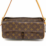 LOUIS VUITTON 2004 Vivacite MM Coated Canvas Brown Flap Monogram Shoulder Bag