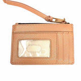 Marc Jacobs The Snapshot Beige Compact Saffiano Keychain Leather Wallet