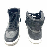 LOUIS VUITTON Rivoli High-top Men's Gray/Black Shoe Size 9 monogram Sneakers