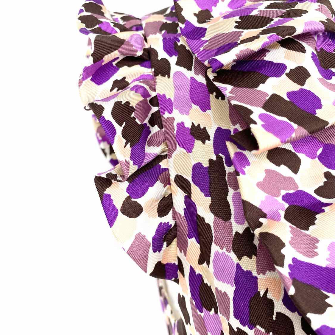 Kate Spade Women's Purple Size 6 Wrap Silk Abstract Dress