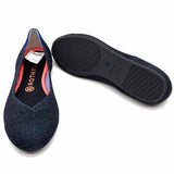 ROTHY'S Women's Navy Size 8.5 Round Toe Sparkle Flats