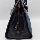 Coach Mercer 30 Denim Dark Blue Top Handle Satchel