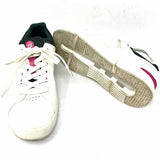 On Cloud The Roger Women's White Green Sz 7.5 Vegan Leather Color Block Sneakers