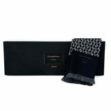 Ermenegildo Zegna Black Long 40 in Abstract Scarf