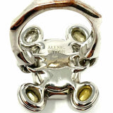 Alexis Bittar 7.5 Silver Tone Multi-Color Abstract Ring
