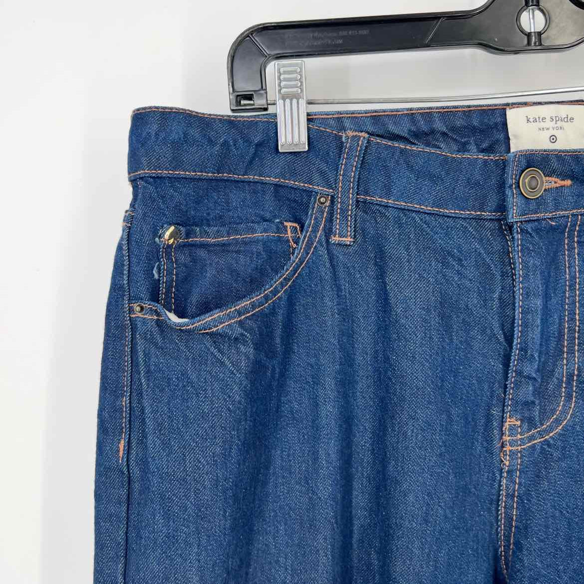 Kate Spade for Target Women's Blue Size 12 Wide Leg Cuffed Jeans