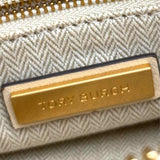 Tory Burch Kira Beige Flap Quilted Leather Shoulder Bag