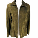 Julia San Francisco Women's Army Green Size M Zip Suede Jacket