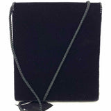 Courtenay Velvet Black Flap Clutch