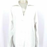 Vince Women's White Size XL tunic Cotton Long Sleeve