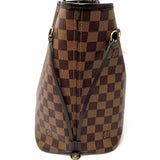 LOUIS VUITTON Neverfull MM w/ Pochette Coated Canvas Brown Damier Ebene Tote