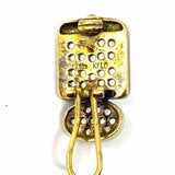 KYLO Vintage .925 Sterling Bronze Tone Geometric 1" Earrings