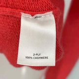 Halogen Women's Coral Size M V-Neck Cashmere Sweater