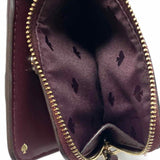 Kate Spade Burgundy Bi-Fold Keychain Saffiano Leather Wallet