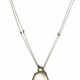 Judith Jack 925 Sterling Silver Convertible 36" Pendant Mother of Pearl Necklace