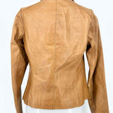Vince Women's Caramel Size S Asymmetrical Leather Jacket