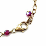 Estate 14K GF Gold Pink Y-Drop 20.5" Beaded Necklace