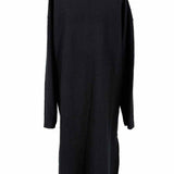 Eileen Fisher Women's Black Size S Open Front Boiled Wool Duster