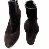Paul Green Women's Dark Brown Size 7.5 Block Heel Suede Bootie