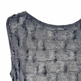 Eileen Fisher Women's Black Size S/P Knit Checkered Sleeveless