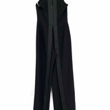 HALSTON HERITAGE Women's Black Size 0/XS Sleeveless Wide Leg Jump Suit