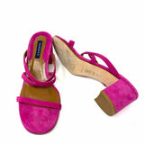Margaux Women's Pink Size 38/8 Block Heel Suede Pumps