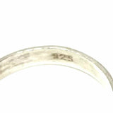 Estate size 7 925 Sterling Silver Round Green Onyx Ring