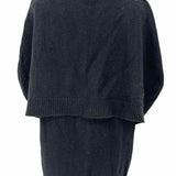 Diane Snyder Women's Black Size L Layered Cashmere Sweater