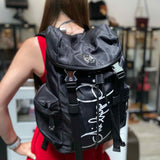 PHILIPP PLEIN Paris Roads Nylon Black Drawstring BackPack