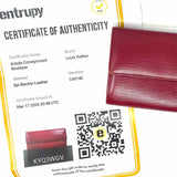 LOUIS VUITTON Raspberry Continental Epi Leather Made in Spain Wallet
