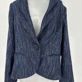 Lafayette 148 Women's Navy Size 6 Tweed Blazer