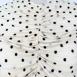 ZIMMERMANN Women's Cream Size M Ruffled Viscose Polka Dot Dress