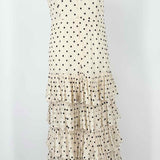ZIMMERMANN Women's Cream Size M Ruffled Viscose Polka Dot Dress