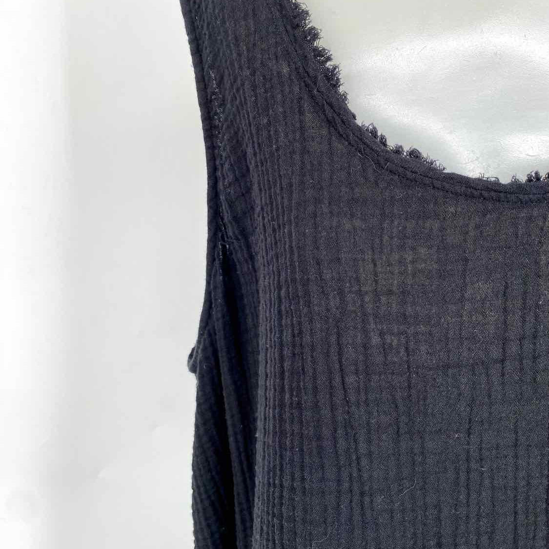 Eileen Fisher Women's Black Size 3X Midi Organic Cotton Sleeveless Dress
