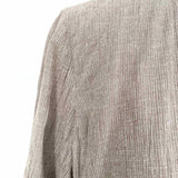 Eileen Fisher Women's Beige Size M Button Down Cotton 3/4 Sleeve Long Sleeve