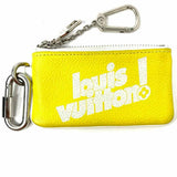 LOUIS VUITTON 2021 Everyday Pochette Cles Virgil Leather Yellow Logo Coin Purse