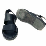 Ann Demeulemeester Lore Women's Black Size 38/8 Ankle Strap Leather Sandals