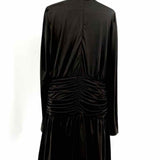 bar III Women's Black Size M Long Sleeve Ruched Dress