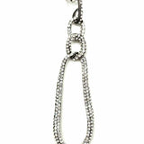 KJL Silver tone Dangle Dangle Crystal Earrings