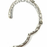 JAI by John Hardy Gator .925 Sterling Silver Hinged 2.5" Marcasite Cuff Bracelet