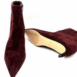 Nine West Women's Burgundy Size 8 Kitten Heel Suede Bootie