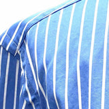 Homme Girls Women's Blue Size M Button Down Stripe Long Sleeve
