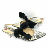 Prada Women's Comic Print black/white Size 39/9 Kitten Slingbacks
